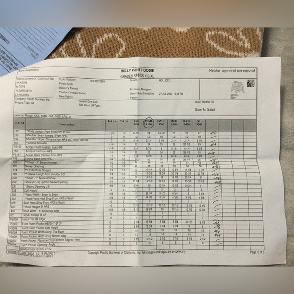 LA Hearts Holly Print Knit Hoodie Sample Size XS - Picture 7 of 7